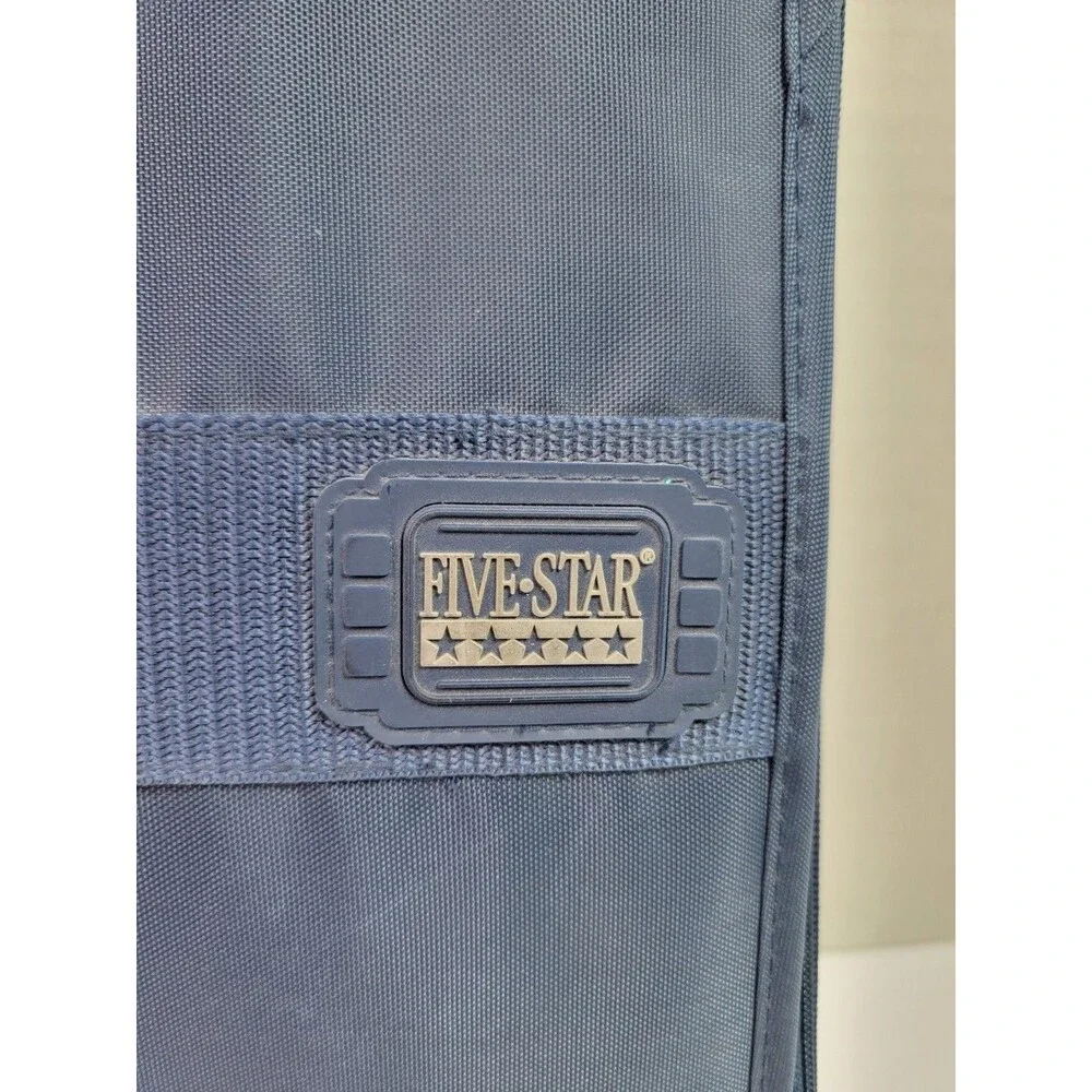 Five Star Mead Blue Zipper Binder 3 Ring Organizer Portfolio Folder School...